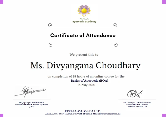 CertificateofAyurveda